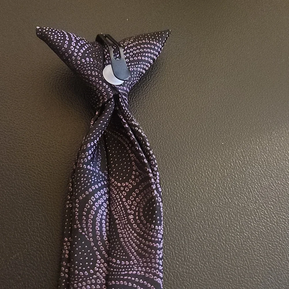 Elegant Kids Clip Purple Paisley Tie